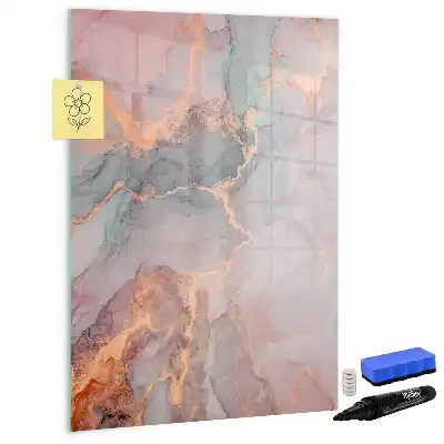 Beschreibbare Magnettafel in Marmoroptik