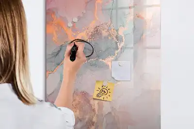 Beschreibbare Magnettafel in Marmoroptik