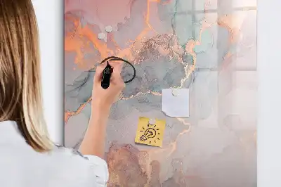 Beschreibbare Magnettafel in Marmoroptik