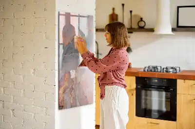 Beschreibbare Magnettafel in Marmoroptik