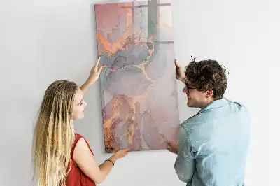 Beschreibbare Magnettafel in Marmoroptik
