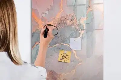 Beschreibbare Magnettafel in Marmoroptik