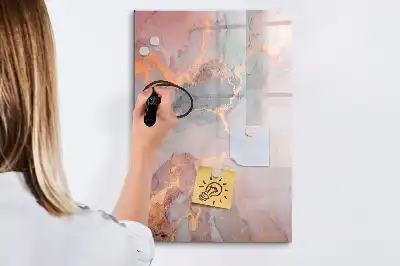 Beschreibbare Magnettafel in Marmoroptik