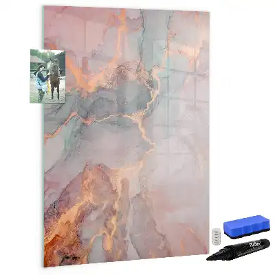 Beschreibbare Magnettafel in Marmoroptik