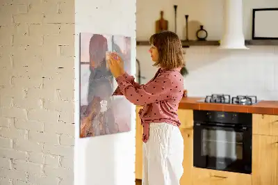 Beschreibbare Magnettafel in Marmoroptik