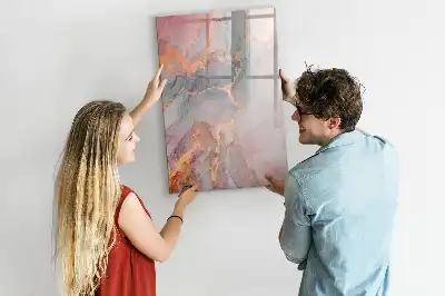 Beschreibbare Magnettafel in Marmoroptik