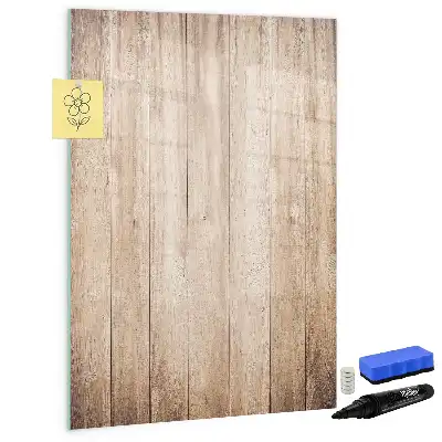 Beschreibbare Magnettafel in heller Holzoptik