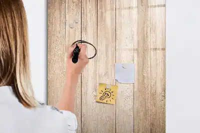 Beschreibbare Magnettafel in heller Holzoptik