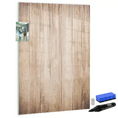 Beschreibbare Magnettafel in heller Holzoptik