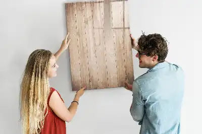 Beschreibbare Magnettafel in heller Holzoptik