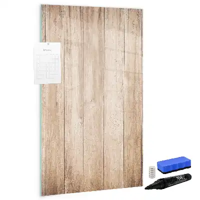 Beschreibbare Magnettafel in heller Holzoptik