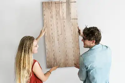 Beschreibbare Magnettafel in heller Holzoptik