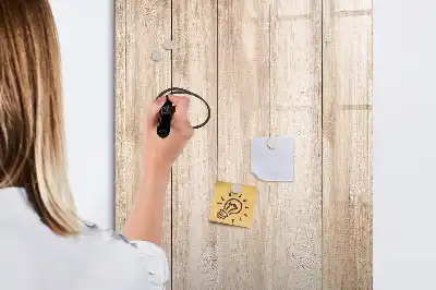 Beschreibbare Magnettafel in heller Holzoptik
