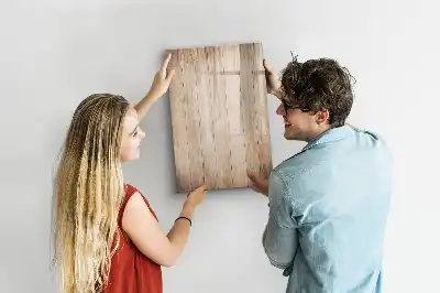 Beschreibbare Magnettafel in heller Holzoptik