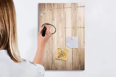 Beschreibbare Magnettafel in heller Holzoptik