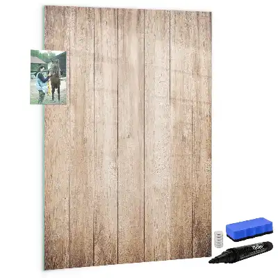 Beschreibbare Magnettafel in heller Holzoptik