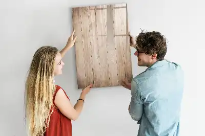 Beschreibbare Magnettafel in heller Holzoptik