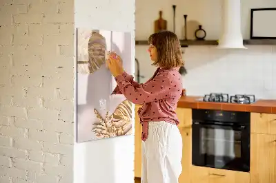 Magnettafel zum Schreiben mit Motiv goldene Blätter