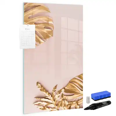 Magnettafel zum Schreiben mit Motiv goldene Blätter