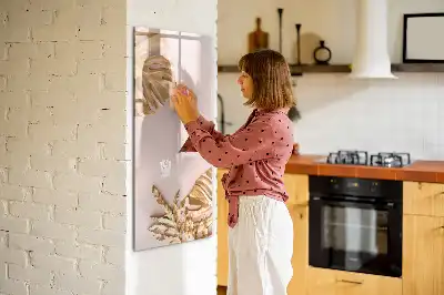 Magnettafel zum Schreiben mit Motiv goldene Blätter