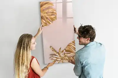 Magnettafel zum Schreiben mit Motiv goldene Blätter