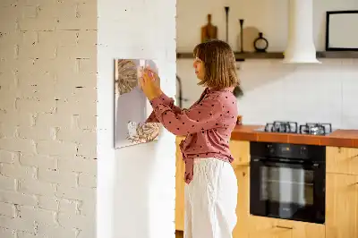 Magnettafel zum Schreiben mit Motiv goldene Blätter
