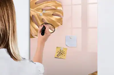Magnettafel zum Schreiben mit Motiv goldene Blätter