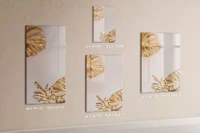 Magnettafel zum Schreiben mit Motiv goldene Blätter