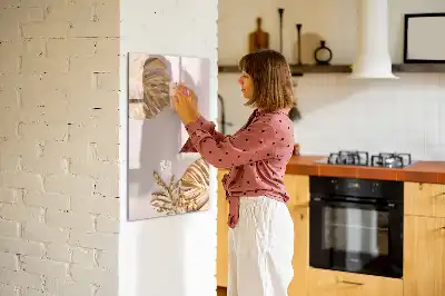 Magnettafel zum Schreiben mit Motiv goldene Blätter
