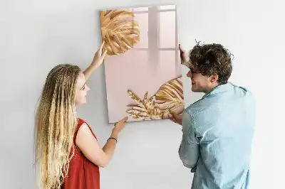 Magnettafel zum Schreiben mit Motiv goldene Blätter
