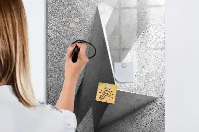 Magnettafel beschreibbar im Design Geometrische Abstraktion