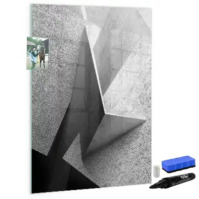Magnettafel beschreibbar im Design Geometrische Abstraktion