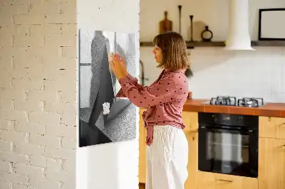 Magnettafel beschreibbar im Design Geometrische Abstraktion