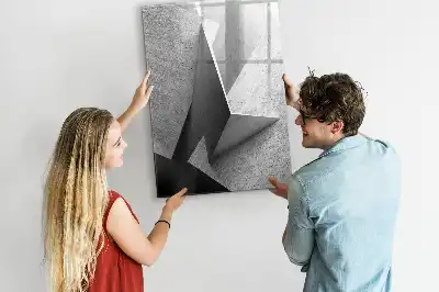 Magnettafel beschreibbar im Design Geometrische Abstraktion