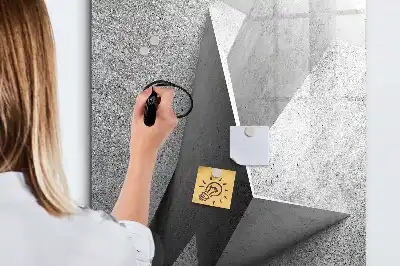 Magnettafel beschreibbar im Design Geometrische Abstraktion