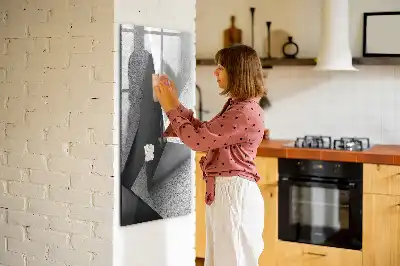 Magnettafel beschreibbar im Design Geometrische Abstraktion