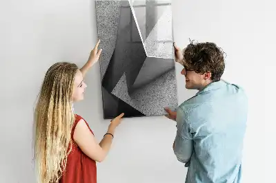 Magnettafel beschreibbar im Design Geometrische Abstraktion