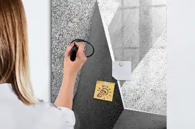Magnettafel beschreibbar im Design Geometrische Abstraktion