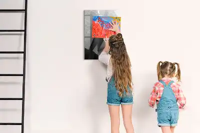 Magnettafel beschreibbar im Design Geometrische Abstraktion