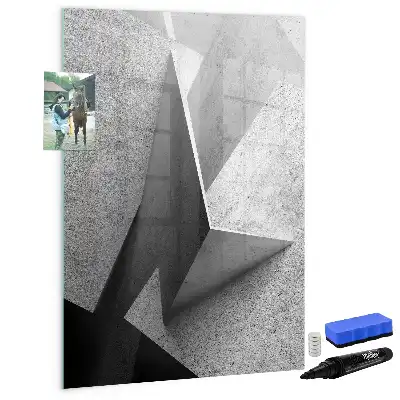 Magnettafel beschreibbar im Design Geometrische Abstraktion