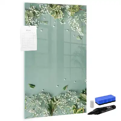 Schleierkraut als beschreibbare Magnettafel