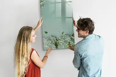 Schleierkraut als beschreibbare Magnettafel