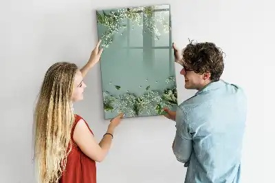 Schleierkraut als beschreibbare Magnettafel