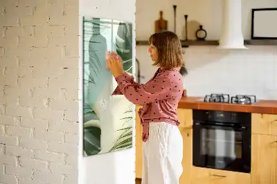 Magnettafel zum Schreiben mit tropischem Monstera-Motiv