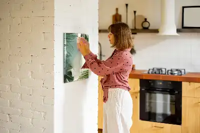 Magnettafel zum Schreiben mit tropischem Monstera-Motiv