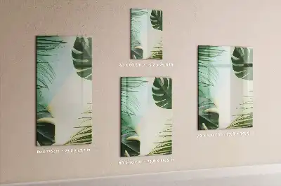 Magnettafel zum Schreiben mit tropischem Monstera-Motiv