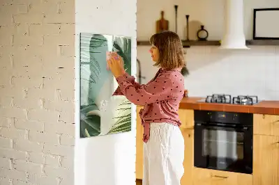 Magnettafel zum Schreiben mit tropischem Monstera-Motiv