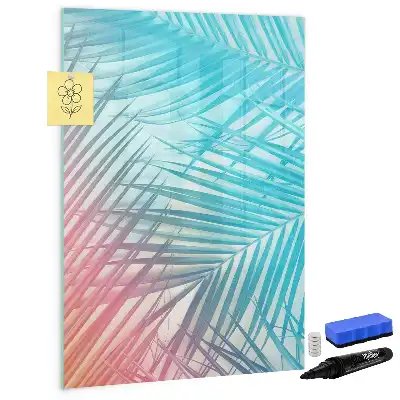 Magnettafel beschreibbar mit Palmenblätter-Motiv