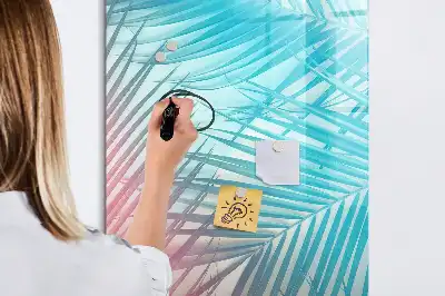 Magnettafel beschreibbar mit Palmenblätter-Motiv
