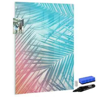 Magnettafel beschreibbar mit Palmenblätter-Motiv
